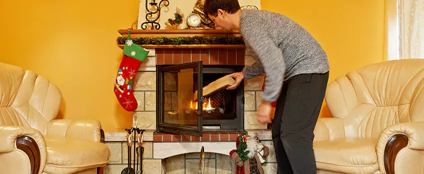 Rusted Metal Fireplace Restoration in Randolph, Massachusetts